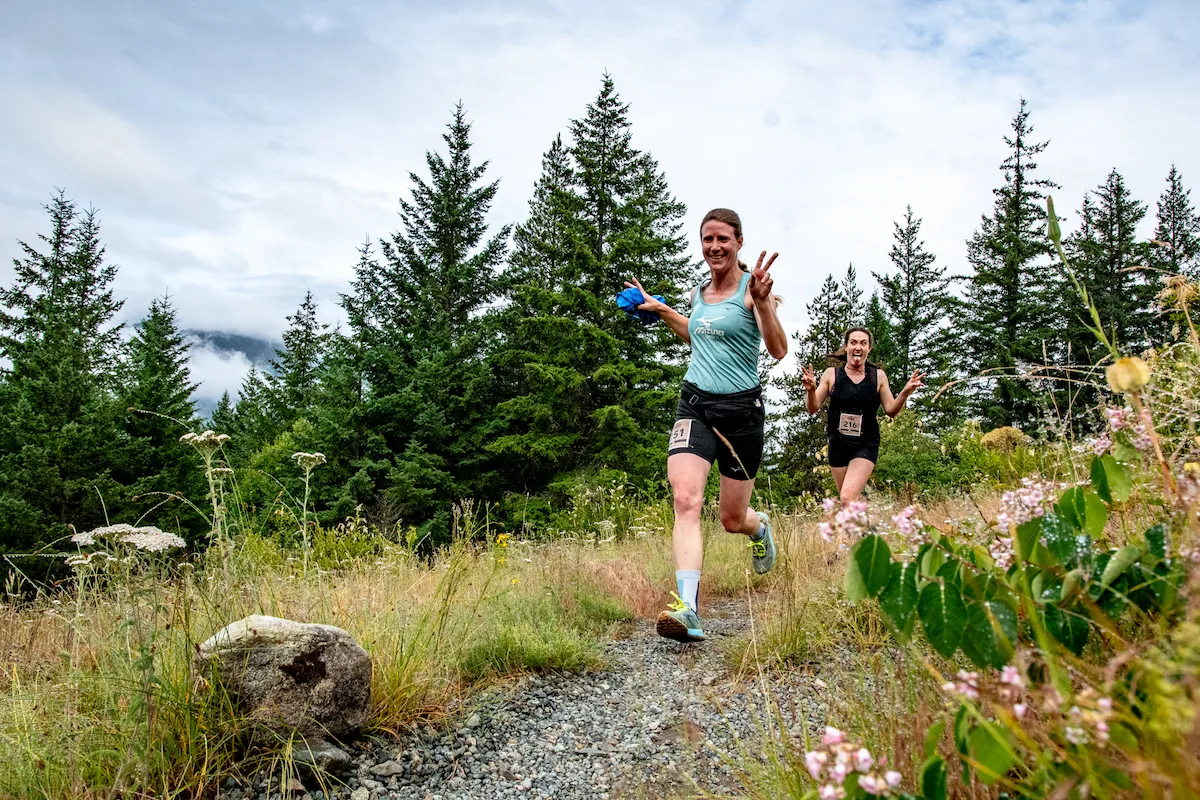 Singletrack descent on the Mackenzie trail network